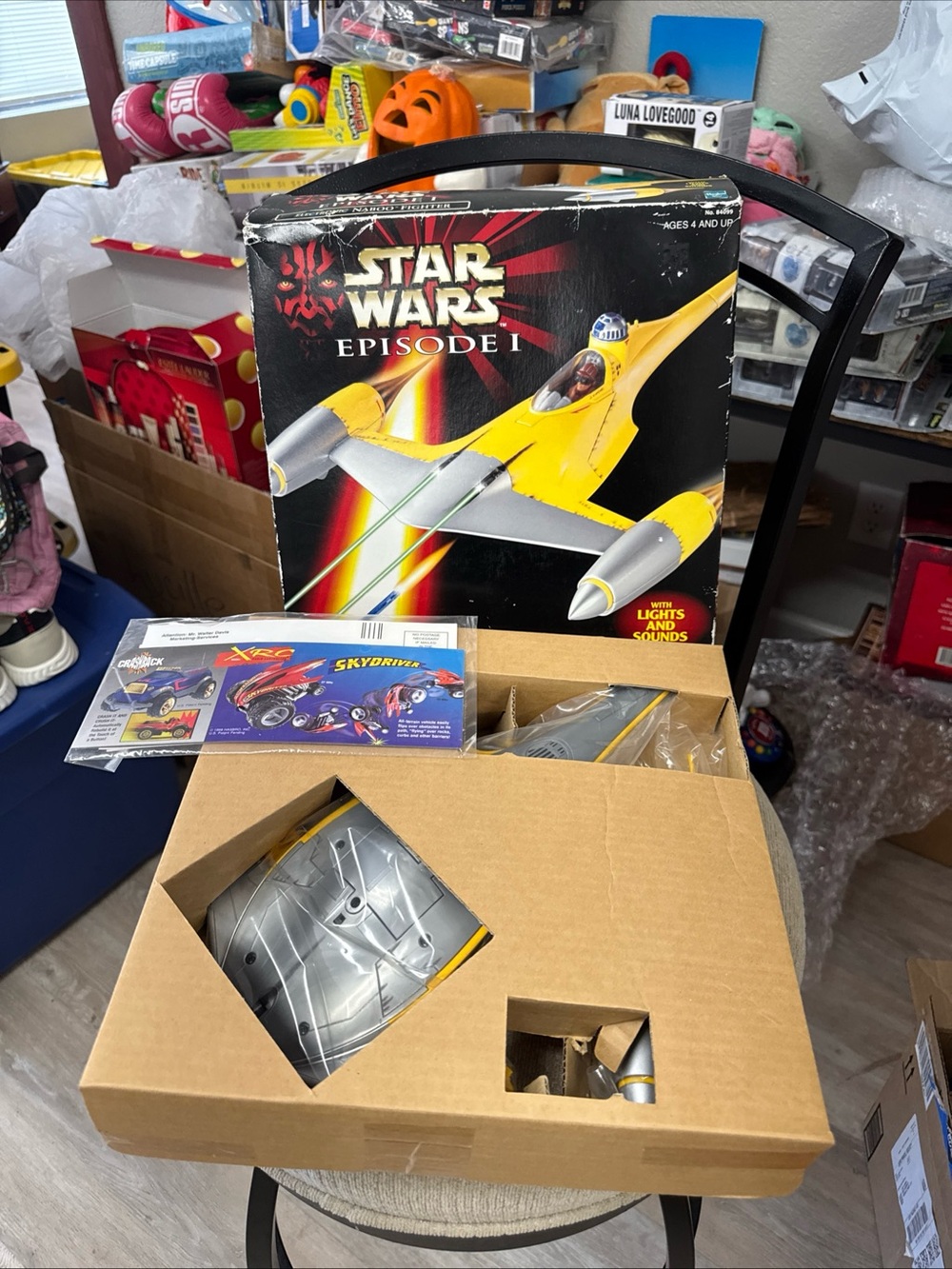 Hasbro Star Wars Episode 1 Electronic Naboo Fighter Brand New box open 1998